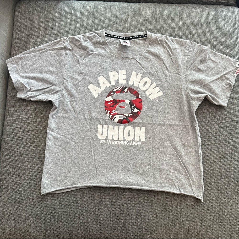 Bape AAPE Now Union Gray Tee